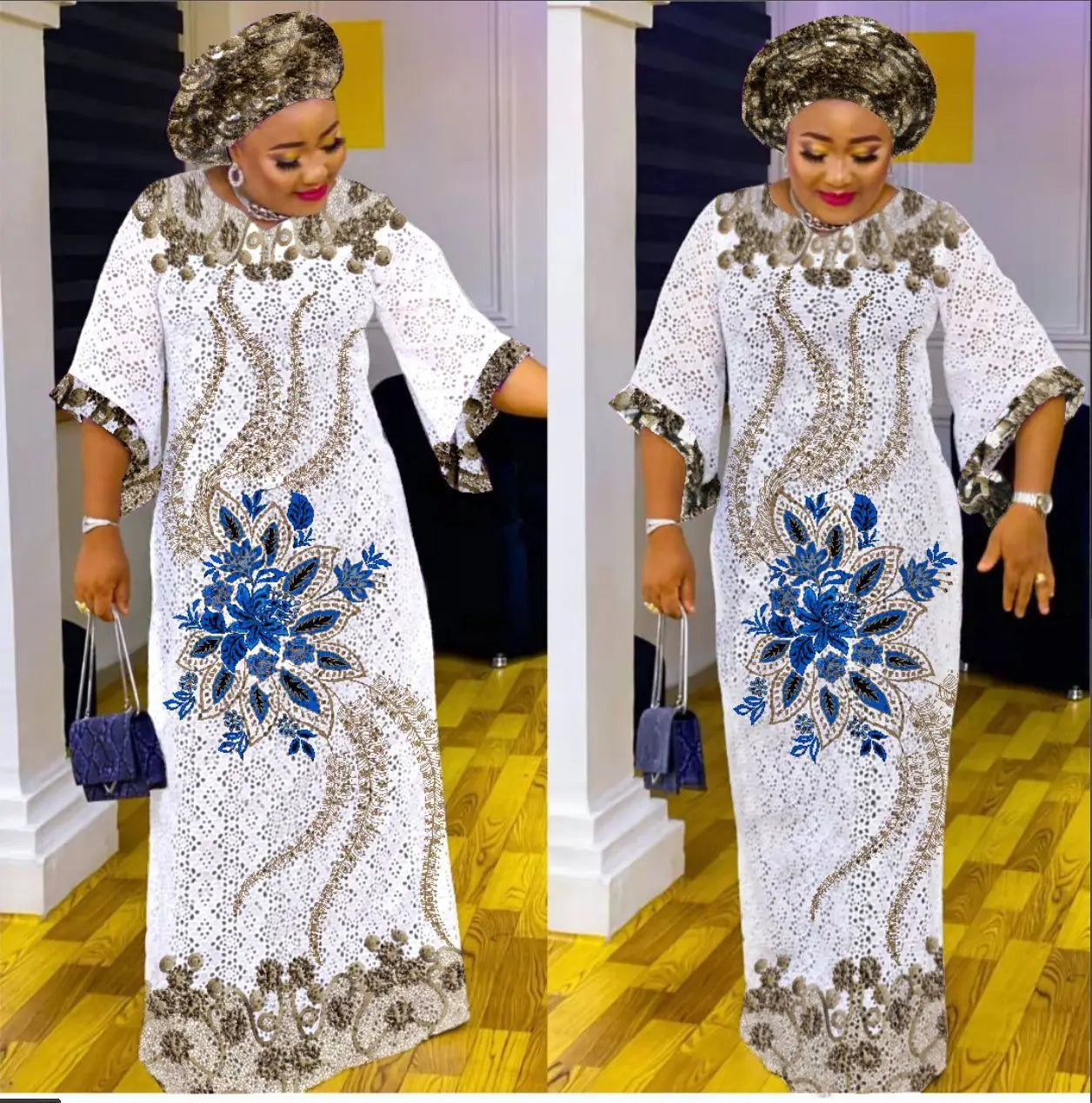 Elegant Kaftan Maxi Dress