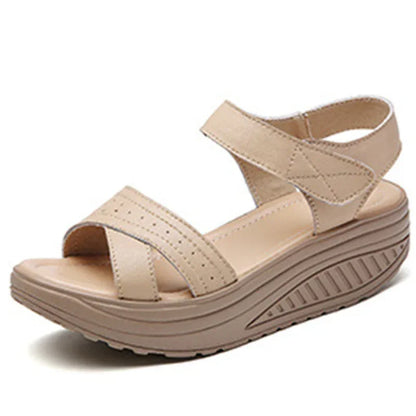 Buckle Wedge Sandals
