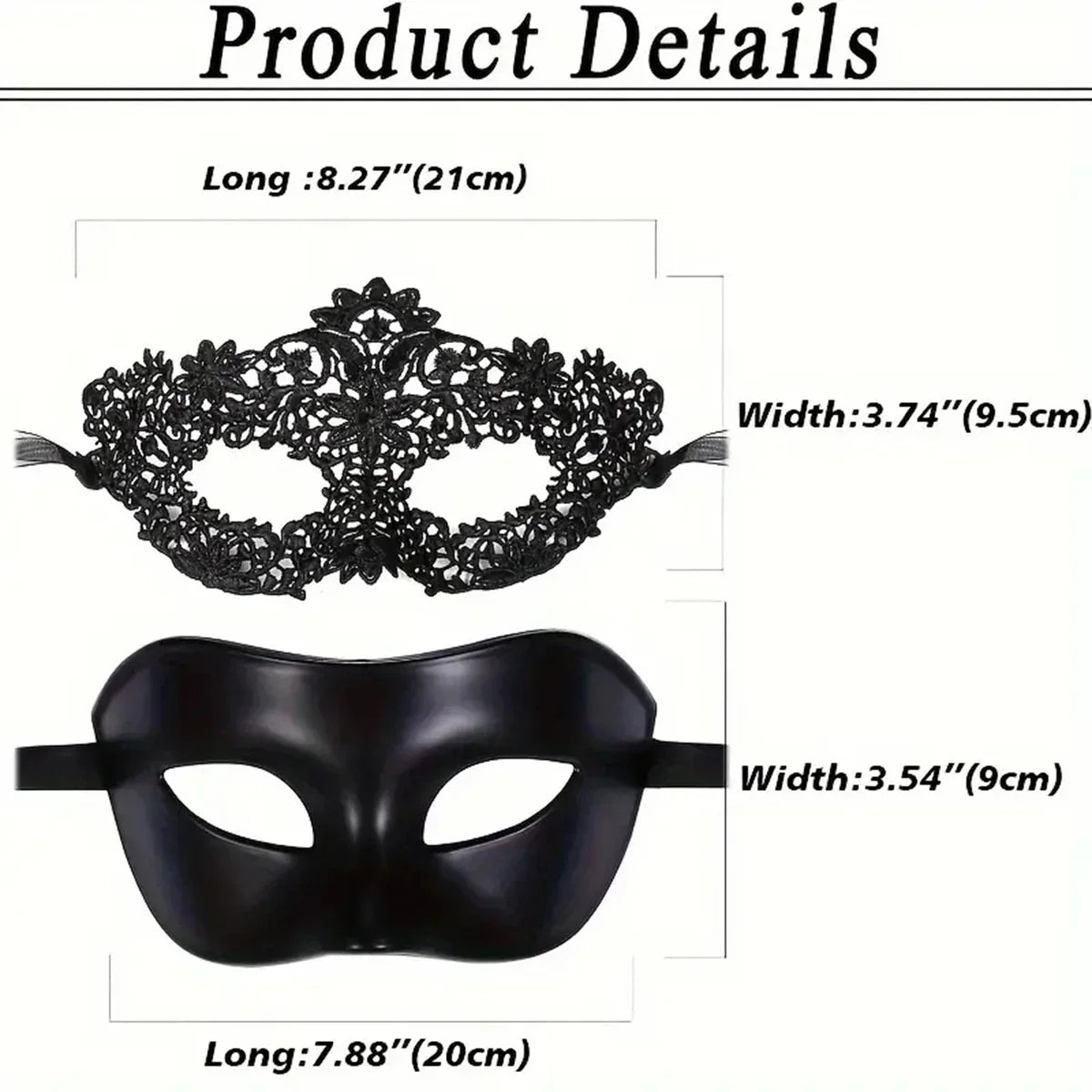 Couples Lace Masquerade Masks