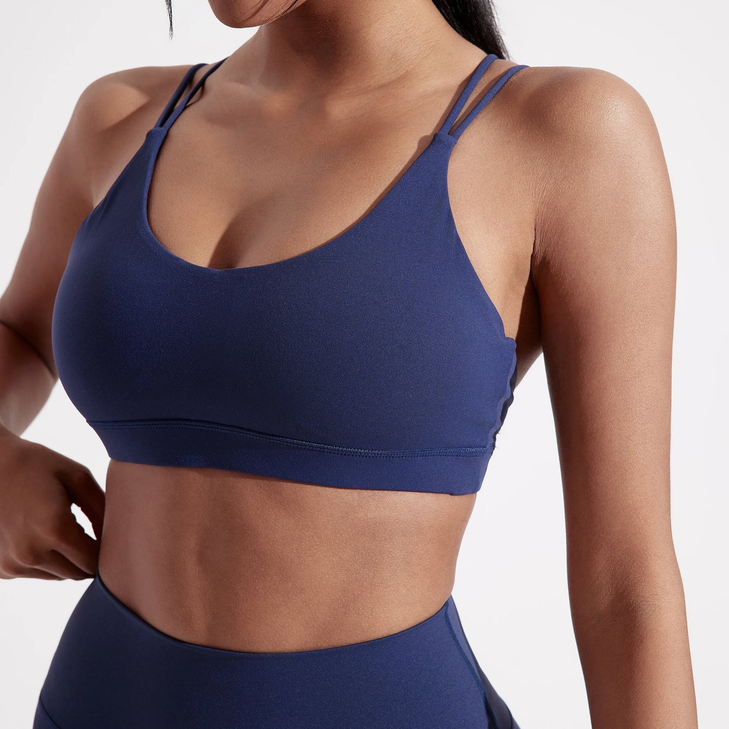 Cross-Front Padded Sports Bra