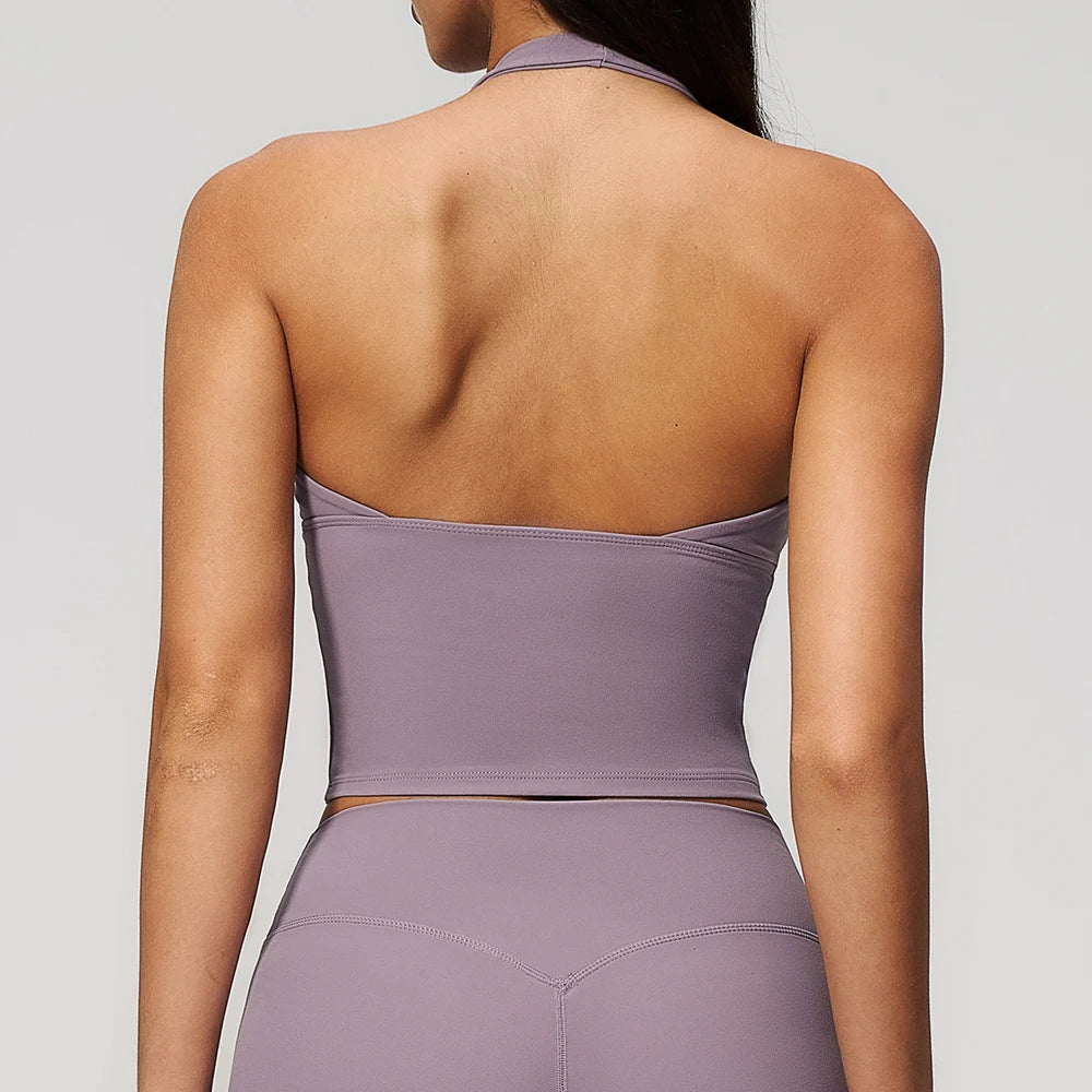 Hanging Neck Yoga Tops Sports