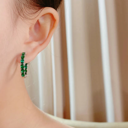 Zircon Hoop Earrings