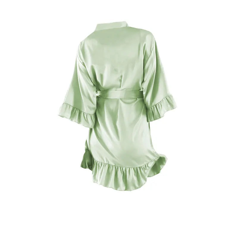 Elegant Satin Knee Robe