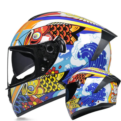 Double-Visor Full-Face Racing Helmet