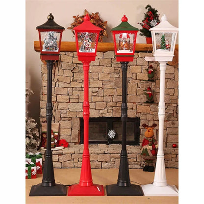 Christmas Music Snow Street Lights
