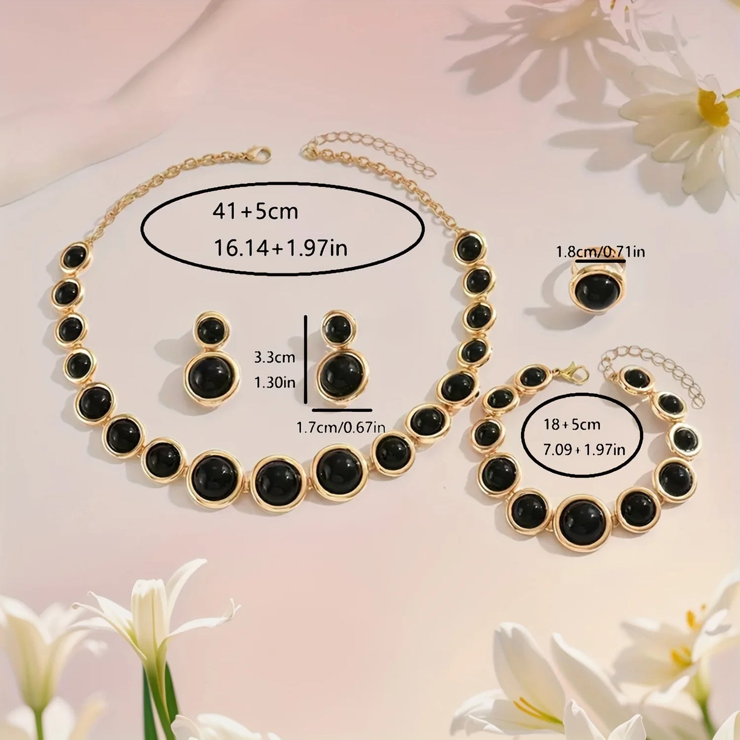 Metal Sphere Jewelry Set