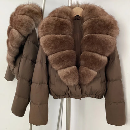 Fur Collar Duck Down Puffer Jacket