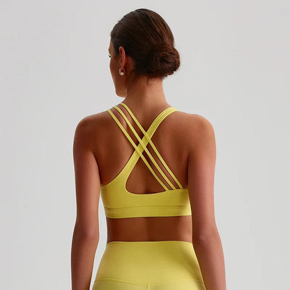 Solid Color Cross Back Fitness