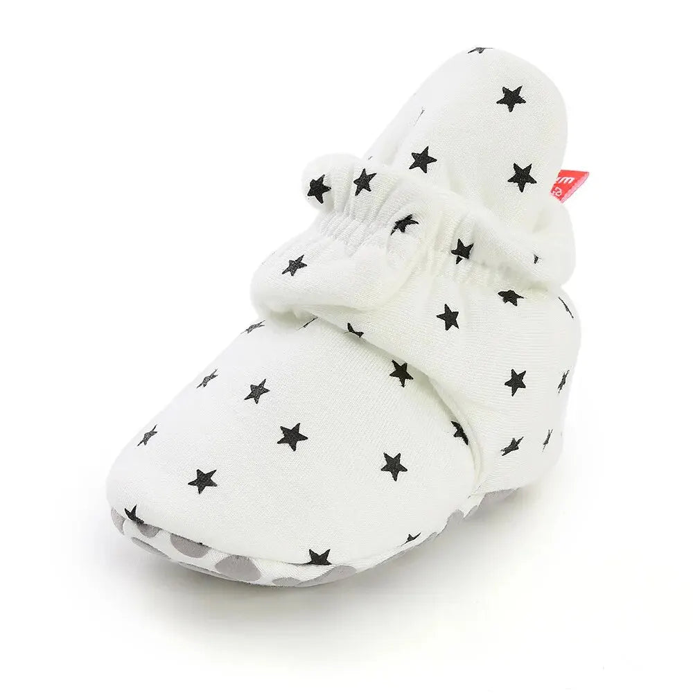 Star Checkered Baby Booties