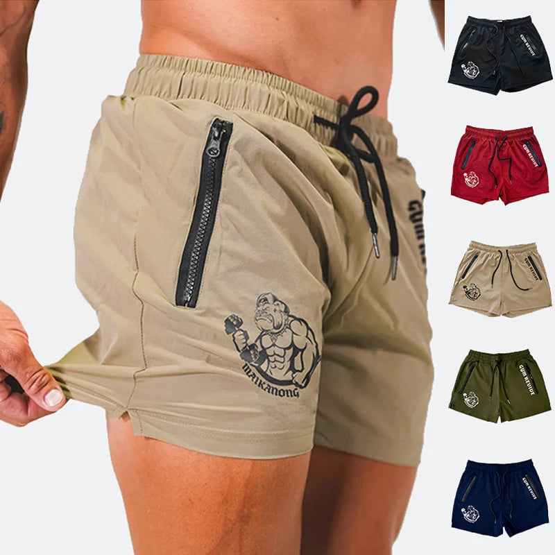Double Zipper Pocket Training Shorts