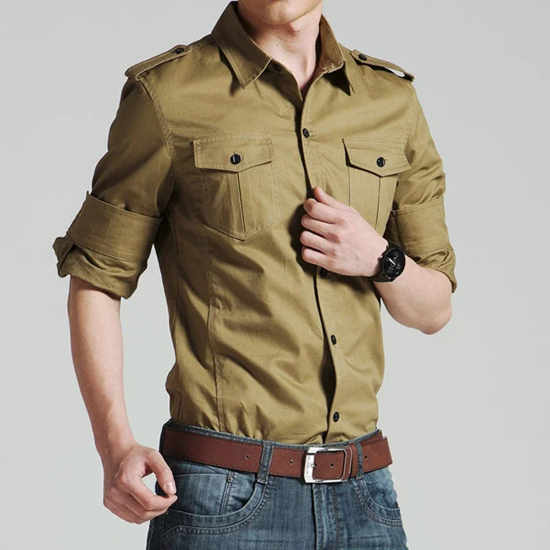 Military Style Casual Shirt