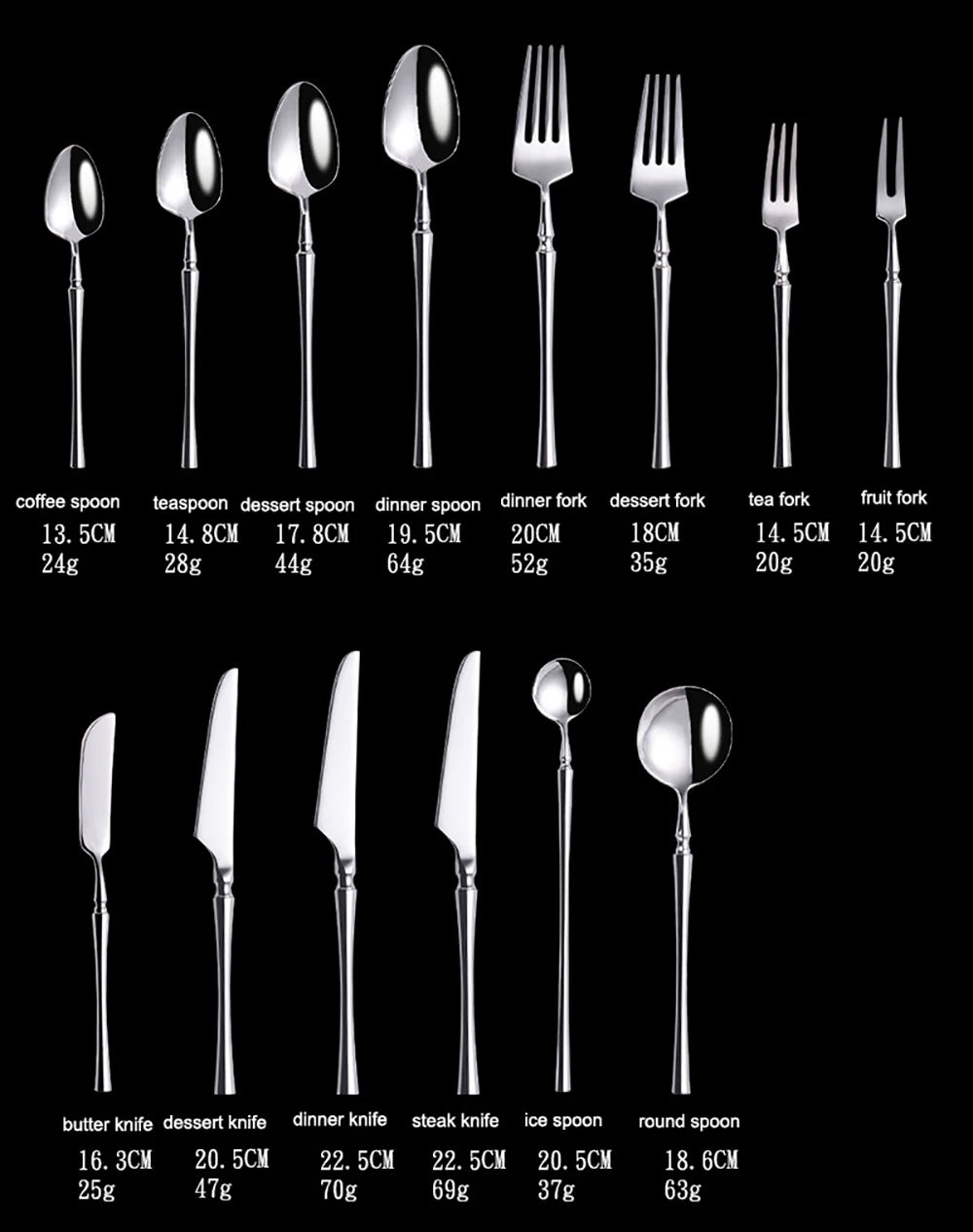 Metal Solid Color Spoon Set