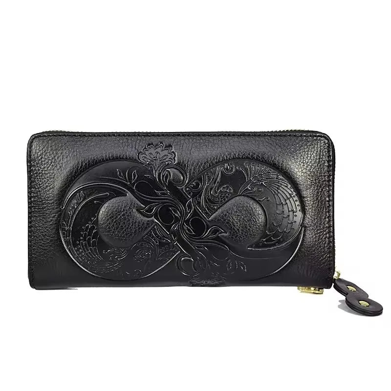 Floral Leather Wallet