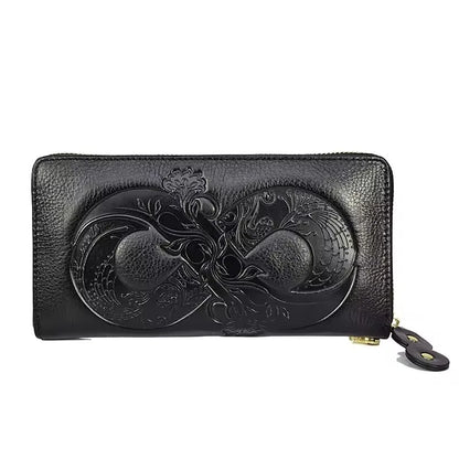 Floral Leather Wallet