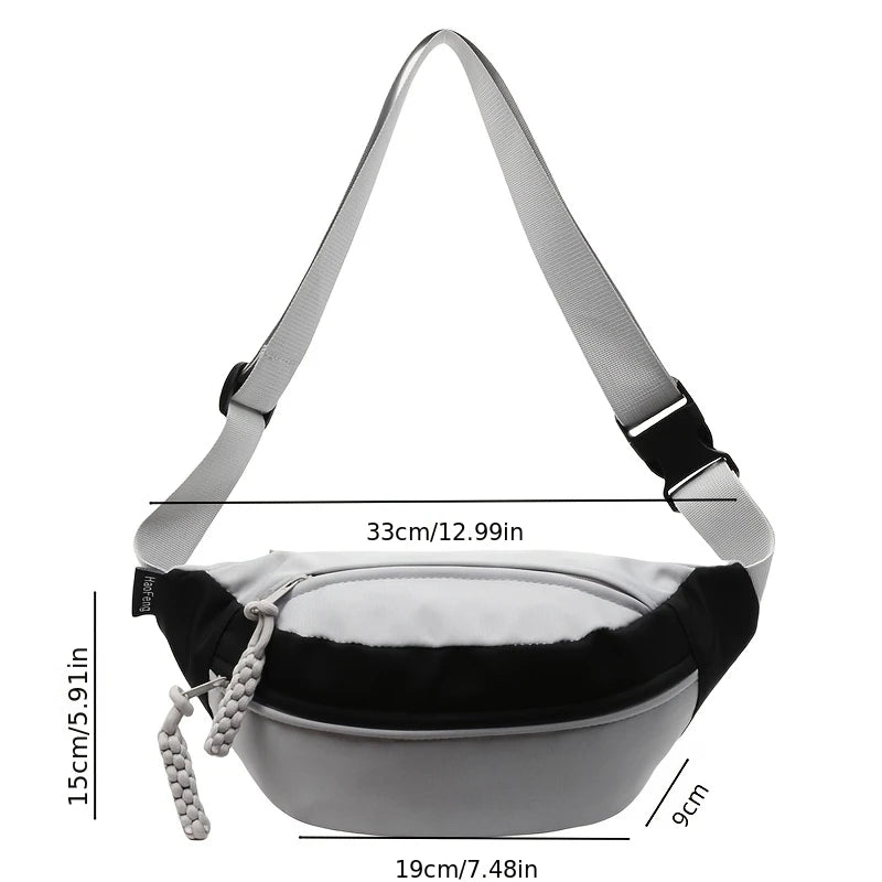 Contrast Nylon Chest Bag