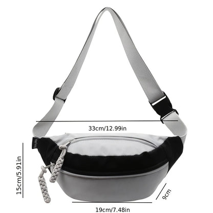 Contrast Nylon Chest Bag