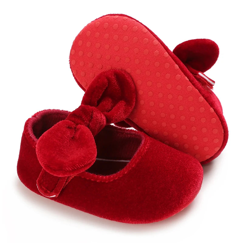 Red Fluffy Baby Princess Shoes