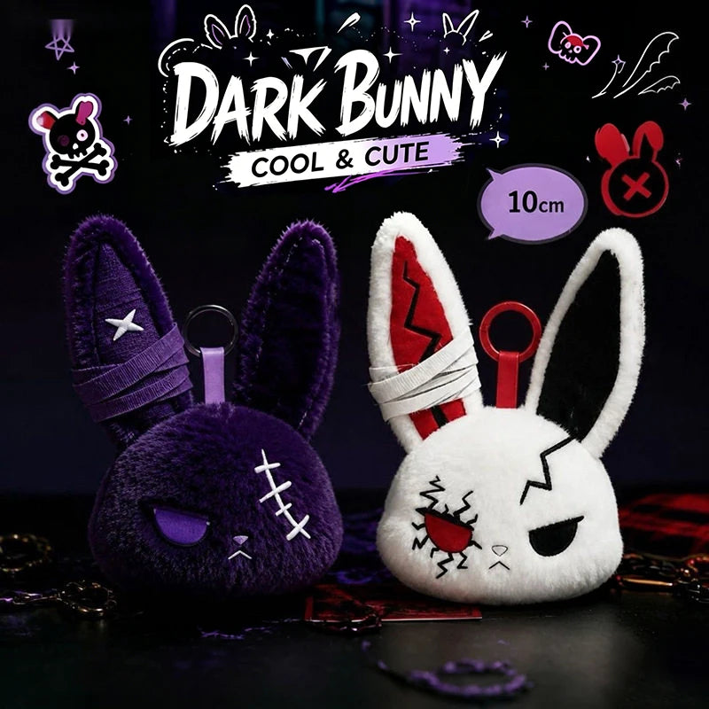 Gothic Bunny Keychain Rabbit Head