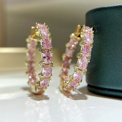 Zircon Hoop Earrings