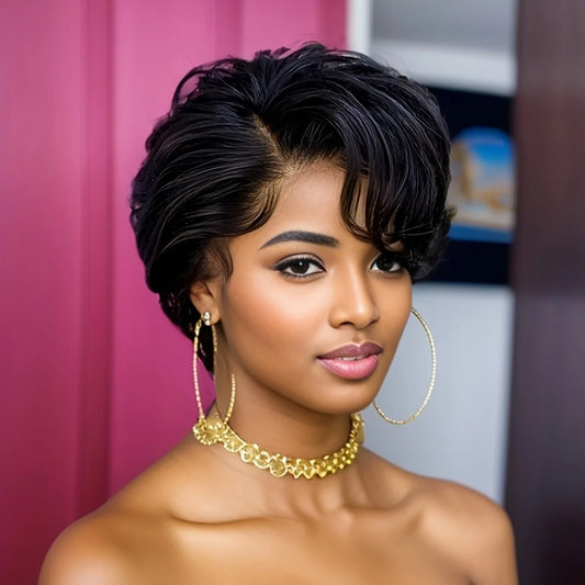 Short Curly Pixie Wig