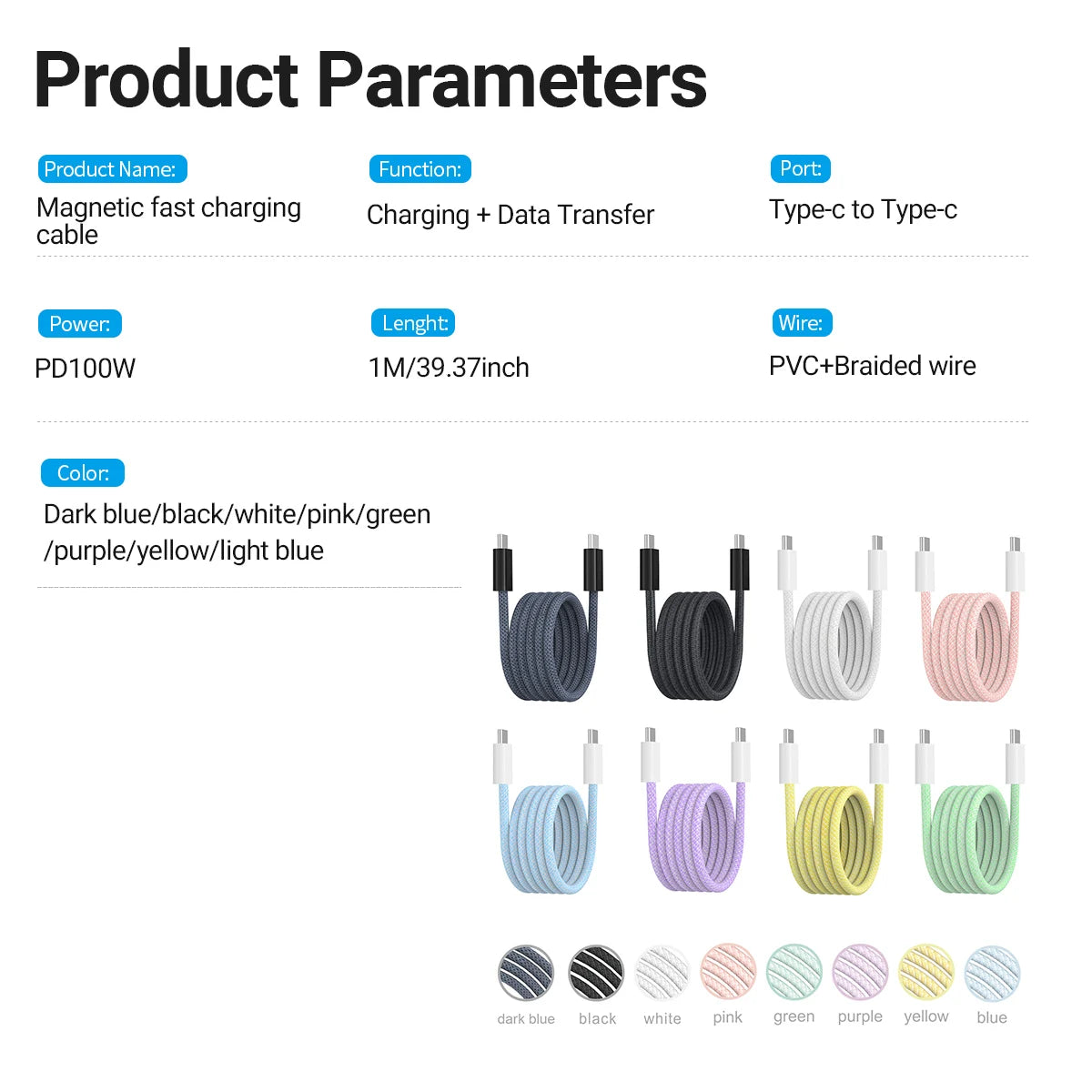 Magnetic USB-C Cable