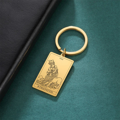 Tarot Key Chain Arcana Pendant