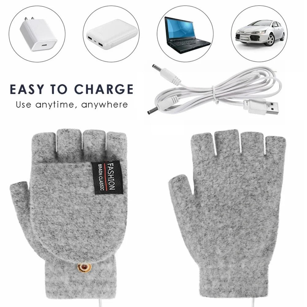 USB Rechargeable Electric Heating Gloves