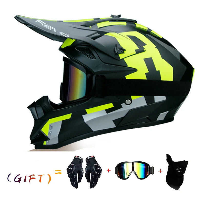 VGV Three-Piece Off-Road Motocross Helmet