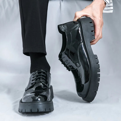 Leather Height Increasing Dress Shoes