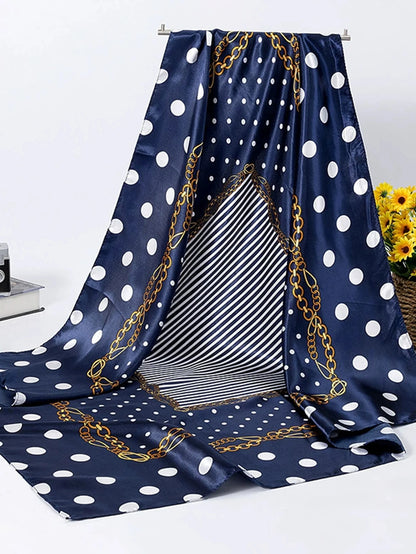 90cm Print Square Dot Scarf