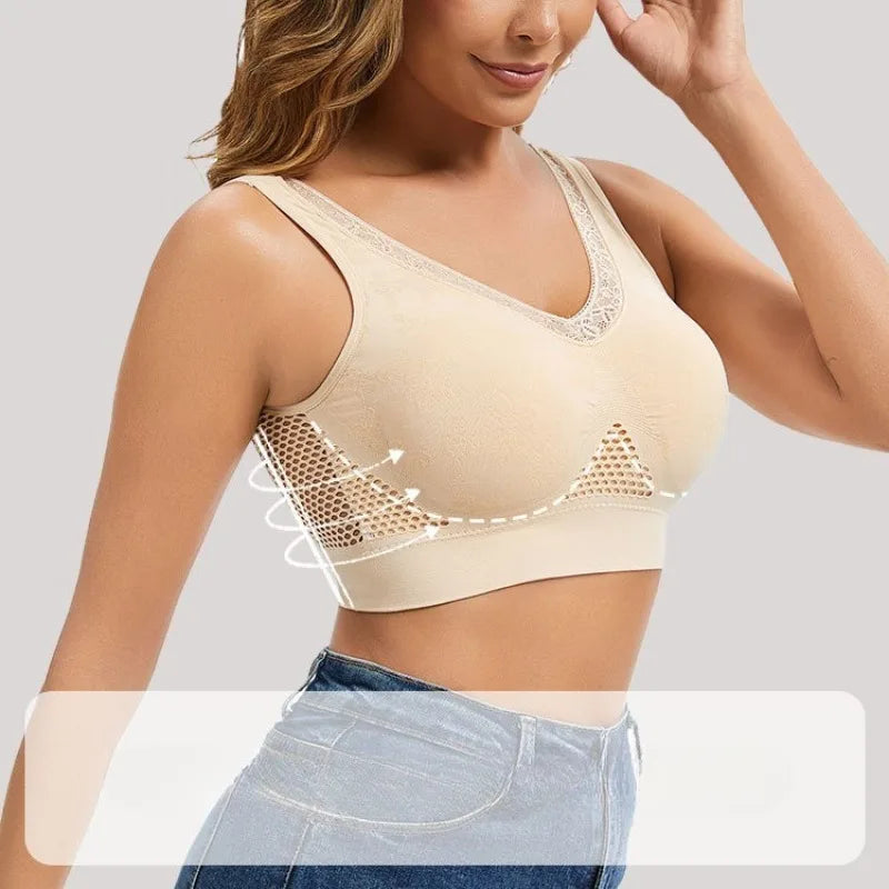 Seamless Push Up Sports Bra