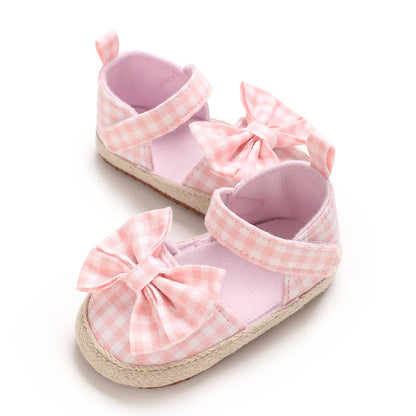 Lattice Bow Baby Shoes