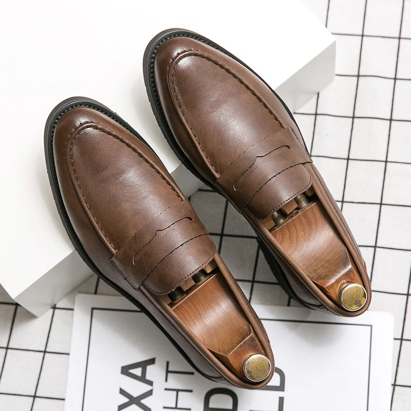 Soft Leather Bean Loafers