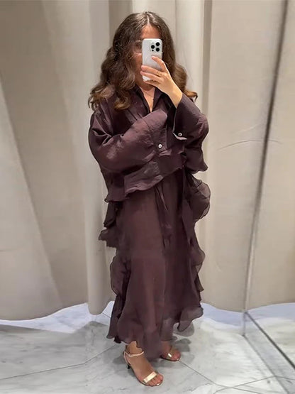 Elegant Ruffle Hem Dress