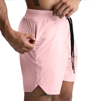 Woven Quick-Dry Solid Running Shorts