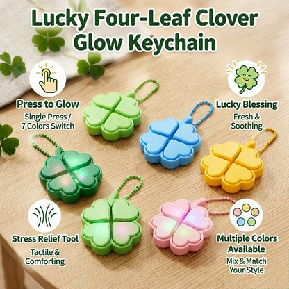 Clover Keycap Keychain LED Clicker