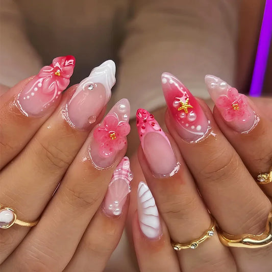 Floral Ballerina Press-On Nails