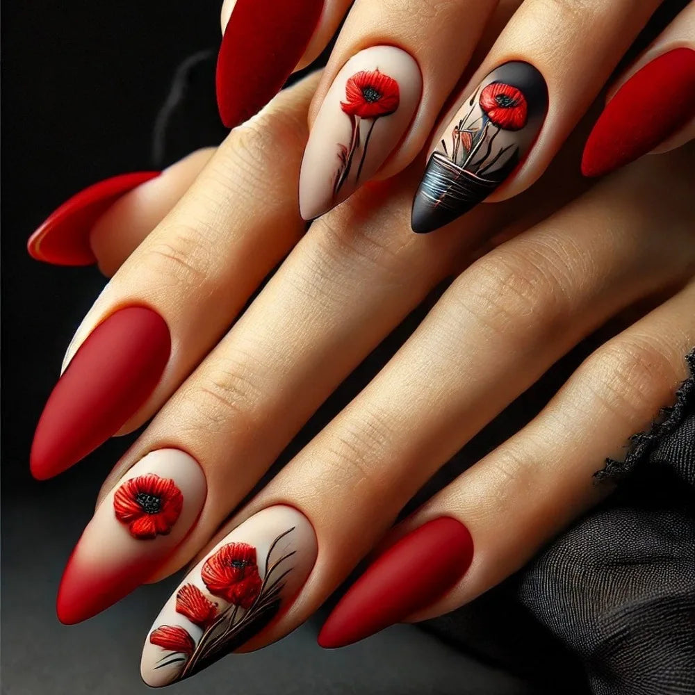Floral Ballerina Press-On Nails