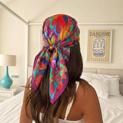 70cm Square Silk Satin Scarf