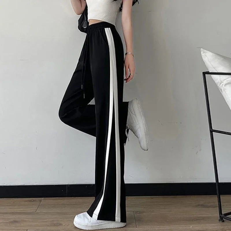 Baggy Wide-Leg Straight Trousers
