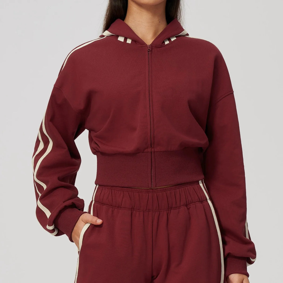 Thickened Hooded Zip Jacket
