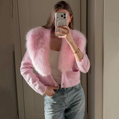 Plush Knit Button Cardigan