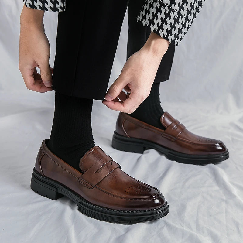 Breathable Leather Business Shoes