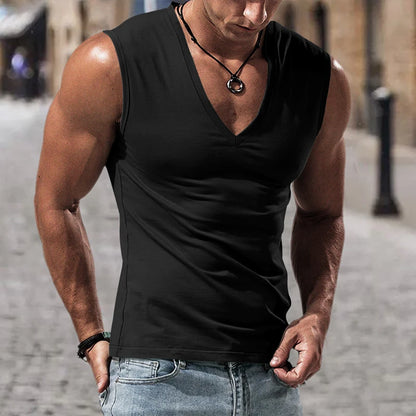 Solid V-Neck Tank
