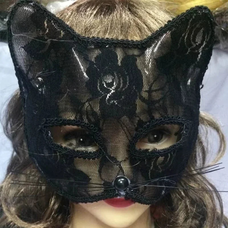 Lace Cat Face Masquerade Mask