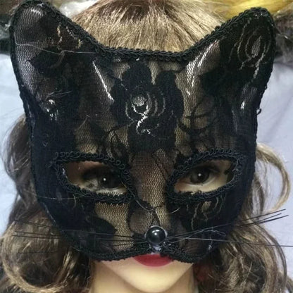 Lace Cat Face Masquerade Mask