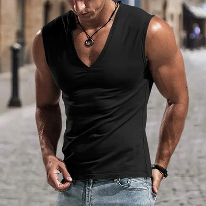 Solid V-Neck Tank