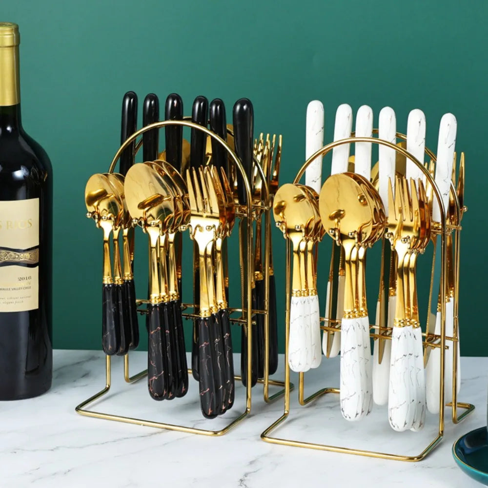 Metal Solid Tableware Set Stainless