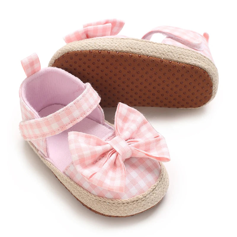 Lattice Bow Baby Shoes