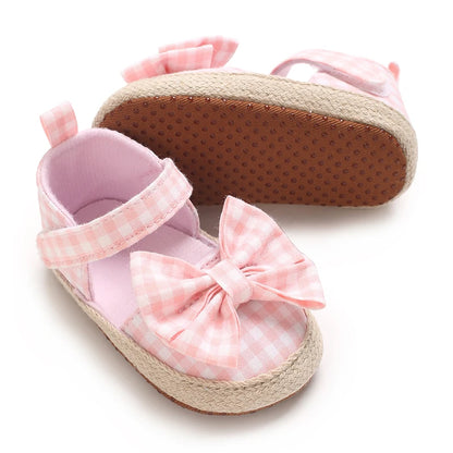 Lattice Bow Baby Shoes